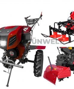 Motorhacke Weima WM1100BE-6 DIFF Deluxe SET mit Bodenfräse und Kreiselmäher (ohne Getriebe- und Motoröl)